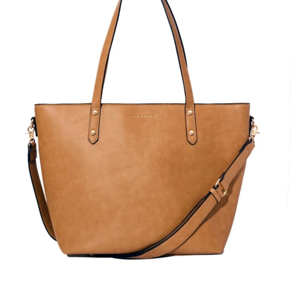 Poppy & Peonies Go-Getter Tote – Camel (Near-Perfect Condition)